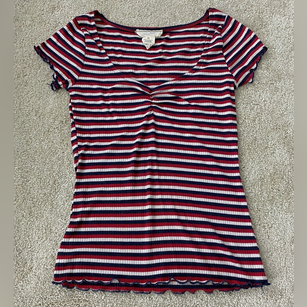 Woman’s Red, Blue & White Top